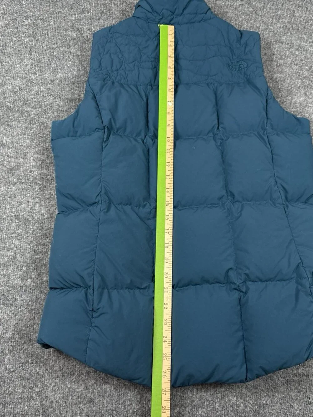 The North Face Nuptse 550 Puffer Vest Women's L Teal Blue Goose Down